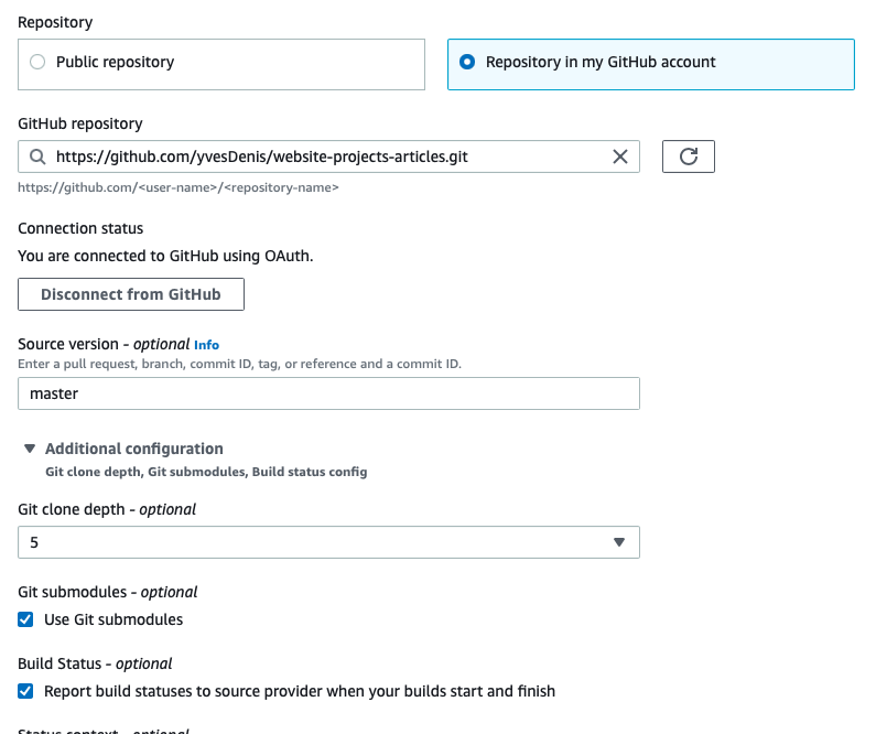 codebuild report build status