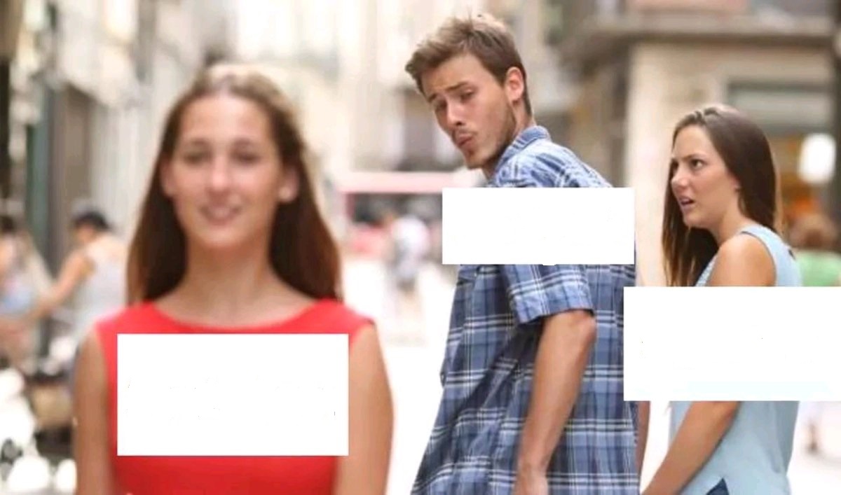 Distracted boyfriend β Me ignoring manual ops, looking at AI agents