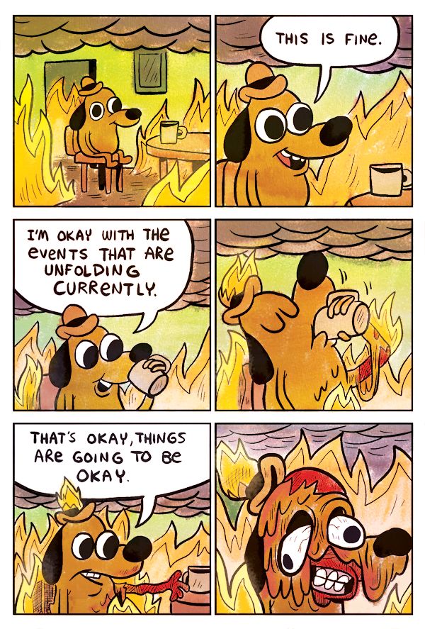 This is fine — ML model on fire with no monitoring